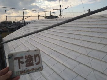 屋根塗装　川内町　徳島市　塗替え　関西ペイント