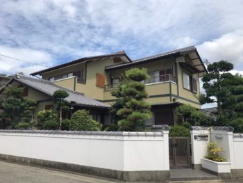 徳島市庄町【和風住宅は艶消し塗装】塗替えで誤魔化さず修繕はしっかりと行いました。　