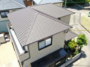 徳島県阿南市 屋根カバー工法　瓦落下・雨漏りが絶対しない住宅