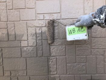 徳島　鳴門　外壁　釘打ち　補修　塗装　ＷＢ多彩工法仕上　ボンフロン弱溶剤エナメルＧＴ