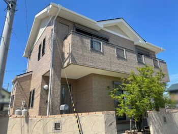 外壁ベタ塗り以外の施工方法「新築より輝く柄付き塗装」徳島県鳴門市