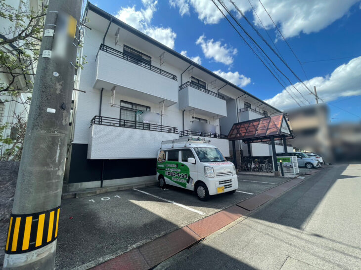   徳島市マンション改修工事　ひび割れも確実に直し資産価値の向上塗装　リバーサイド様