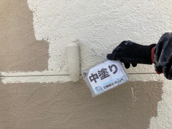 徳島　鳴門　外壁　釘打ち　補修　塗装　ＷＢ多彩工法仕上　ボンフロン弱溶剤エナメルＧＴ