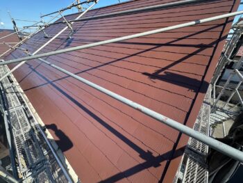 二回目の屋根塗装　AGCボンフロン「ブラウン色」中山コーティングさんで良かった！