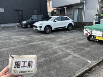【徳島市】駐車場白線塗装を行いました。