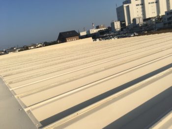 徳島市川内町　屋根ガイナ塗装・鉄部フッ素塗装　山下技研様