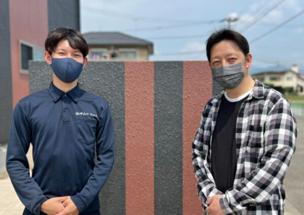 吉野川市山川町　外壁塗装をダイヤカレイド塗り分け正解でした。