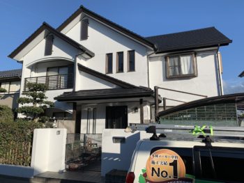 徳島市国府町の外壁塗装　屋根塗装　台風被害施工例