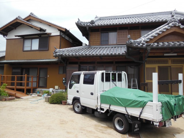 兵庫県南あわじ市　戸建住宅　木部外壁塗装