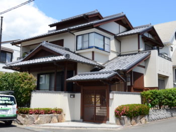 鳴門市大麻町　木部塗装(壁面)外壁フッ素塗装　F様邸