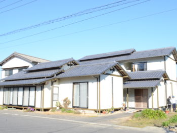 徳島市　和風住宅の外壁塗装　日本ペイント