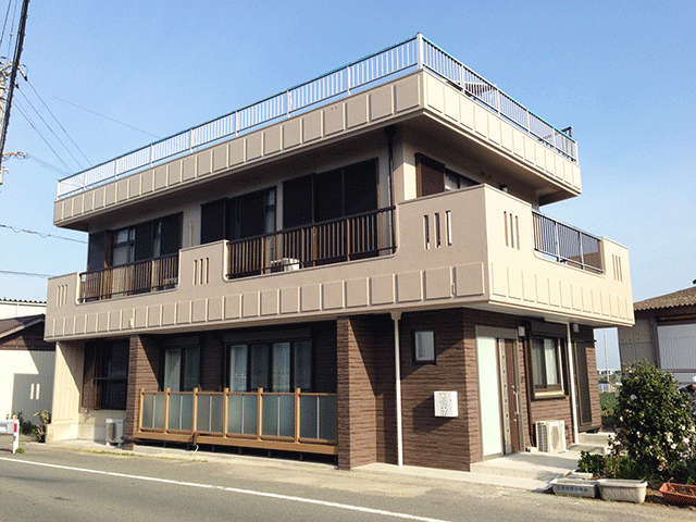 南あわじ市市徳長　屋根防水　外壁塗装　施工事例