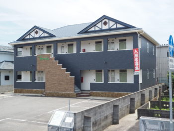 板野郡藍住町アパート外壁・屋根塗装　モルタル造形