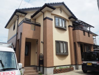 【オシャレな色合い外壁塗装】徳島市矢三町M様邸　施工例