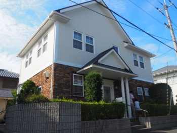 徳島名西郡石井町　モルタル造形　アルカベール外壁　施工例