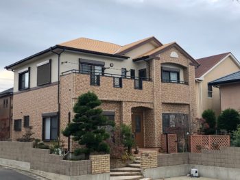徳島市川内町　屋根ガイナGAINA塗装　シーリング打ち替え