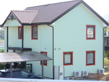 徳島市スウェーデンハウスの外壁塗装　K様邸