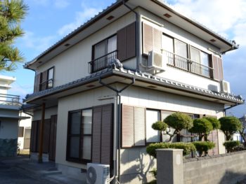 徳島県阿南市　和風住宅の外壁塗装　関西ペイント