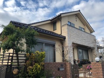 【住友林業住宅の外壁塗装】徳島市上八万町　O様施工例