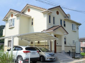 徳島県名西郡石井　外壁塗装高意匠性サイディング2色塗装　U様邸