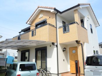 徳島県徳島市田宮　無機塗料で外壁透明(クリヤー)塗装Ｓ様