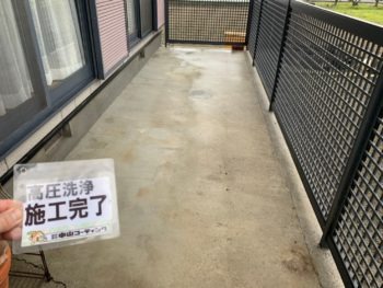 土間の高圧洗浄