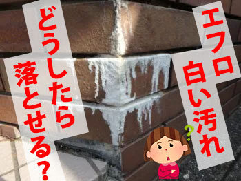 【エフロ】白い汚れの落とし方。