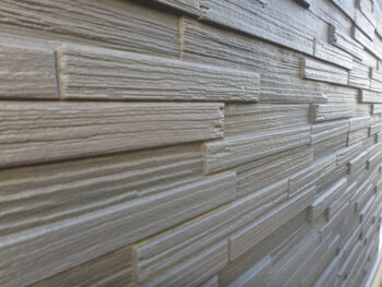 溝が深いサイディングの隙間には苔が生えています。