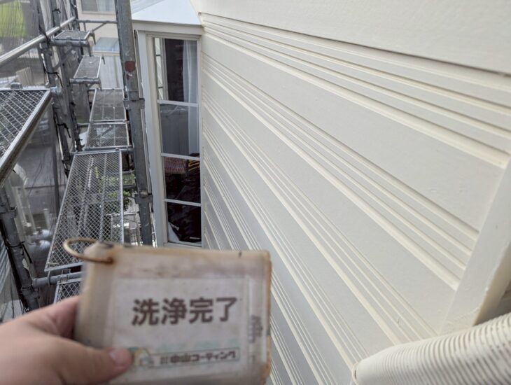外壁　水洗い施工後です。