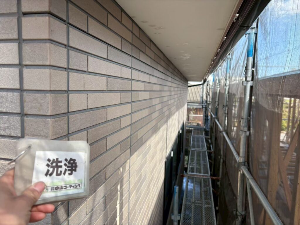 壁面の洗浄が完了しました。
