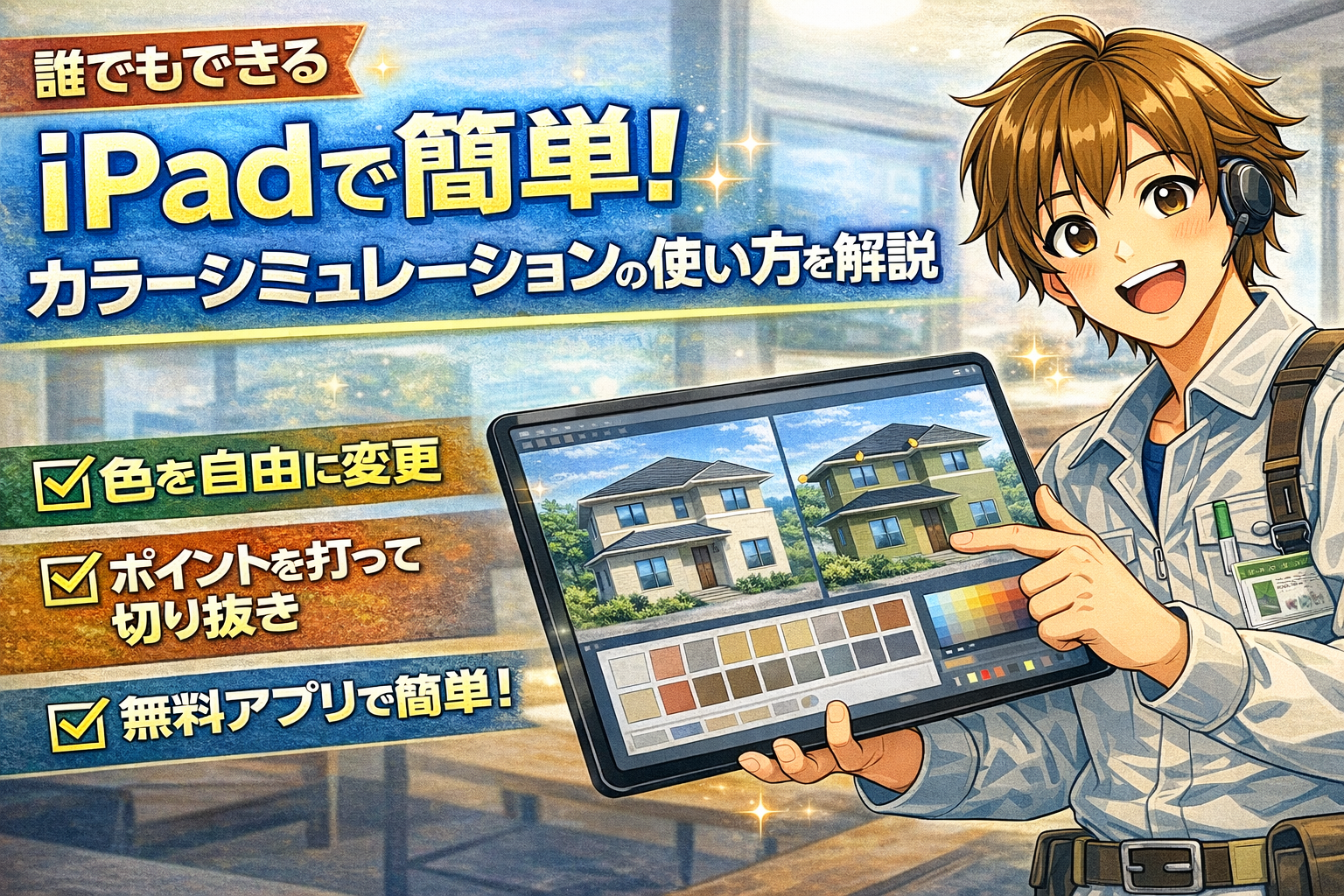 【誰でもできる】無料アプリで外壁カラーシミュレーション！
