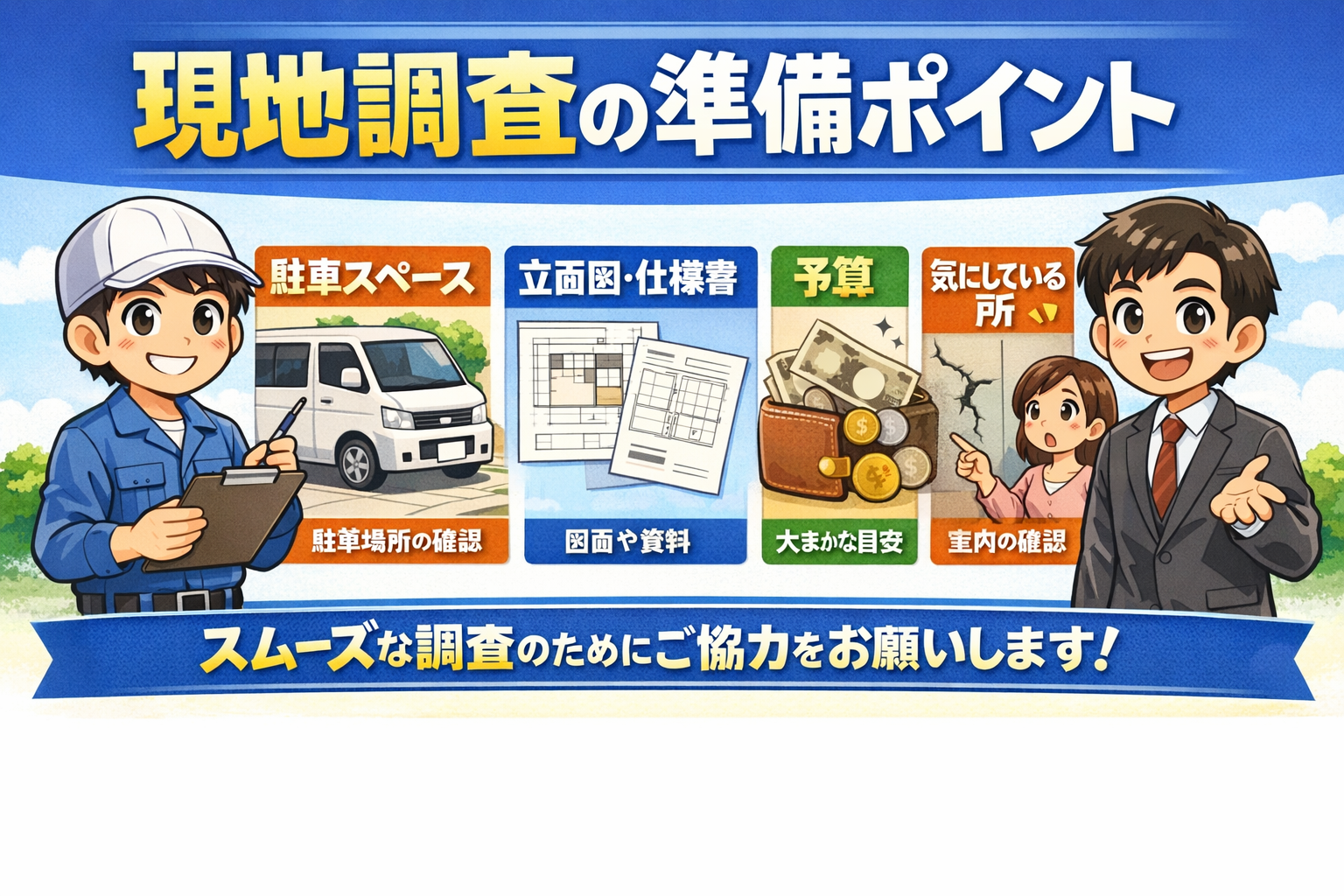 【知らないと損】現地調査で準備すべき5つのポイント！ 徳島県の悪徳塗装業者から守る
