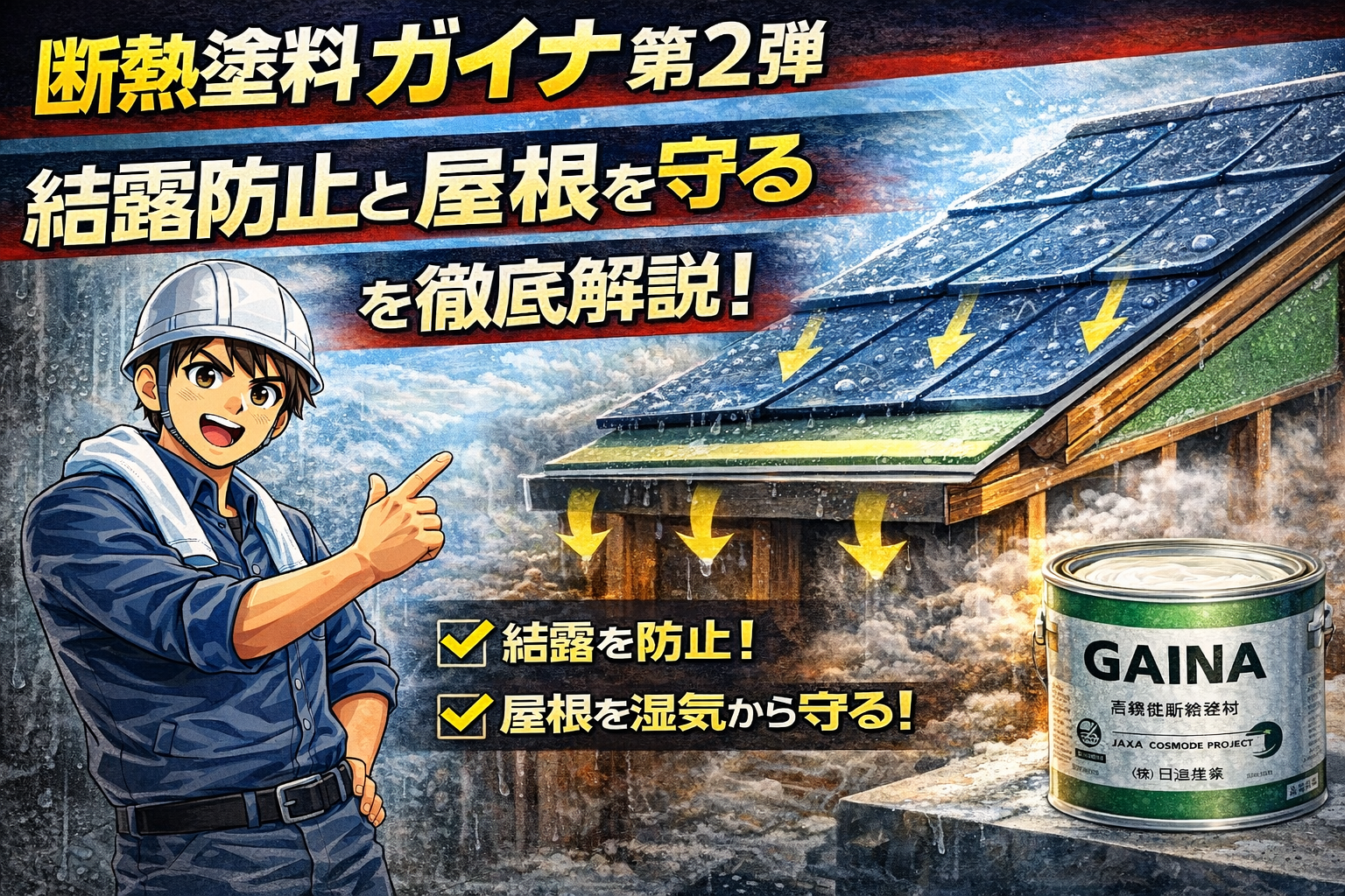 断熱塗料ガイナ第2弾｜結露防止と屋根を守る仕組みを徹底解説！ GAINA後編