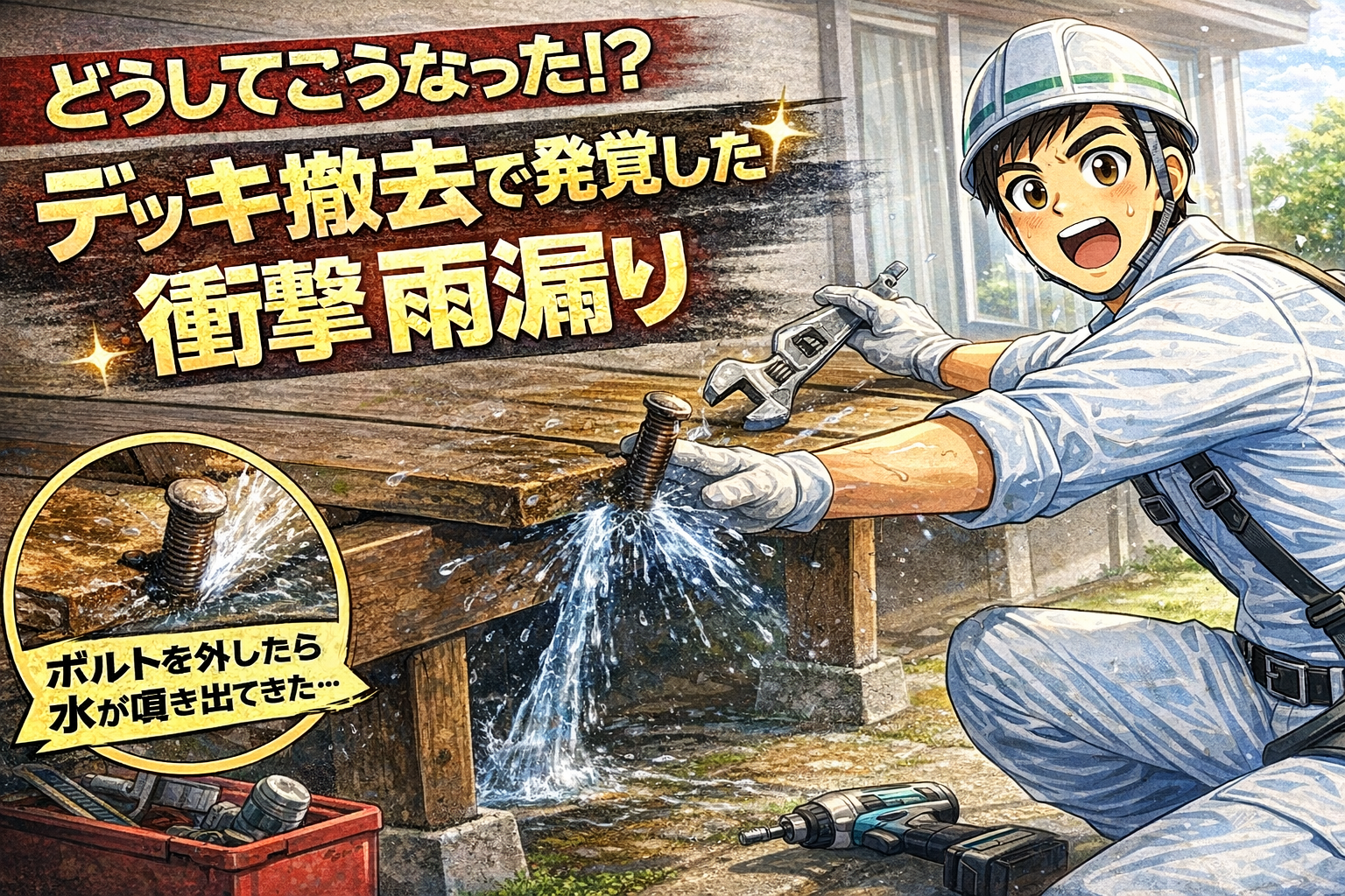 雨漏りの本当の原因｜ベランダ内部に水が溜まる危険な構造とは