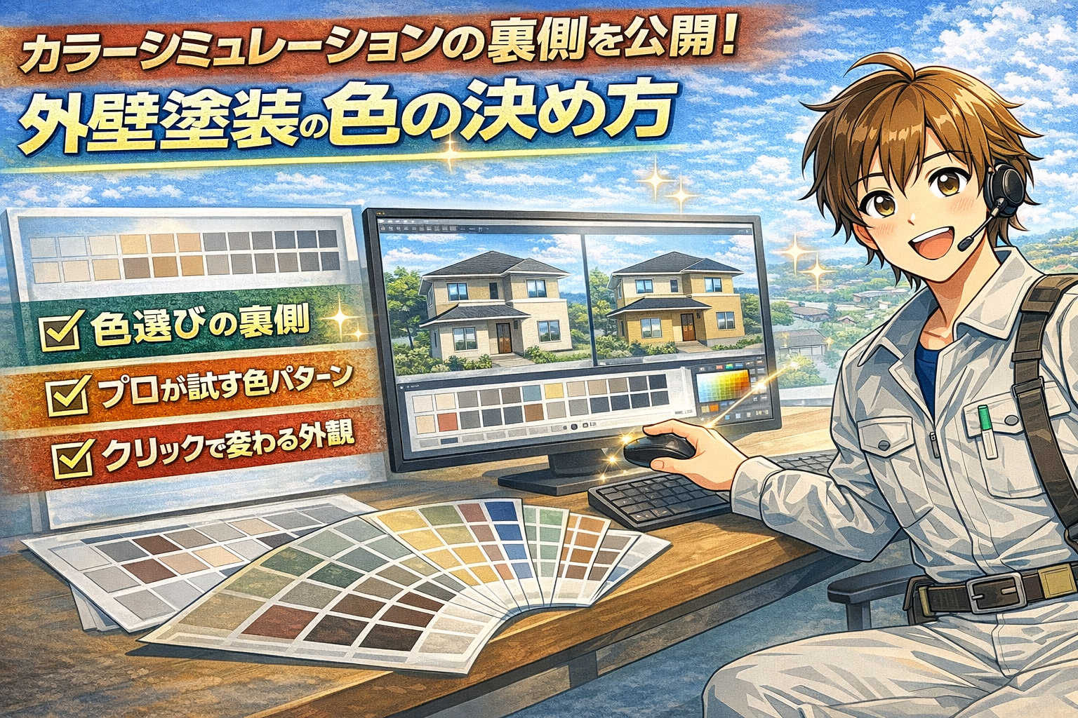 【裏側公開】外壁カラーはこう決まる！シミュレーション実演