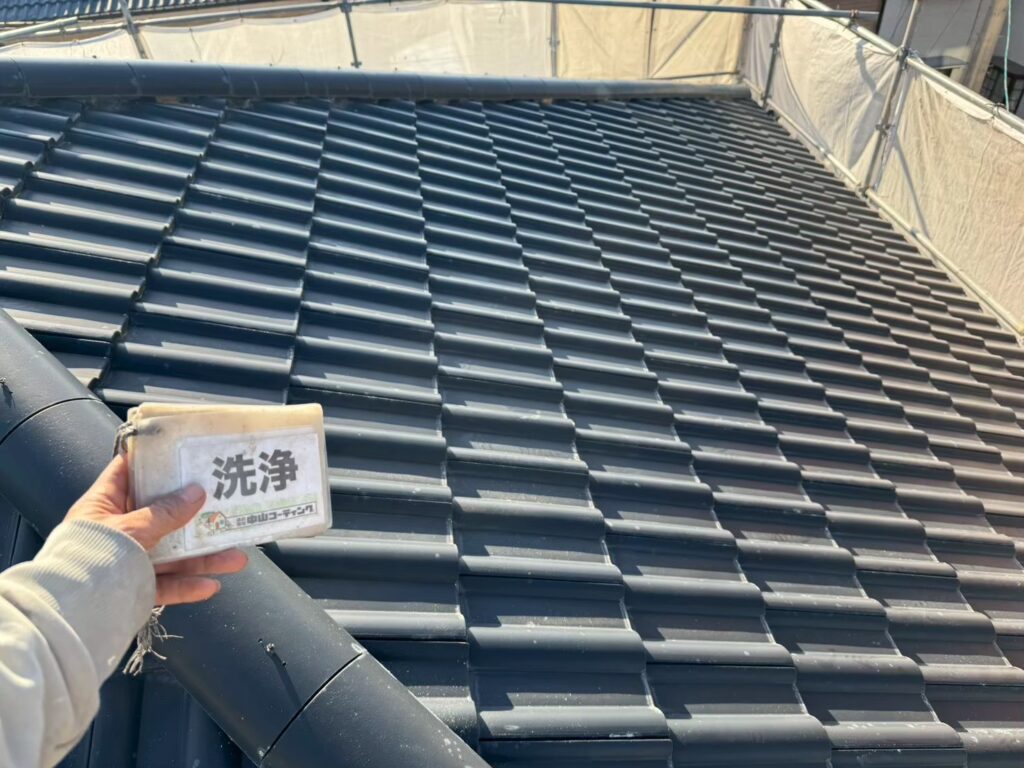 屋根の洗浄後です