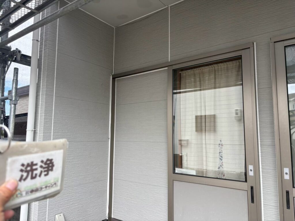 外壁の高圧洗浄が完了しました